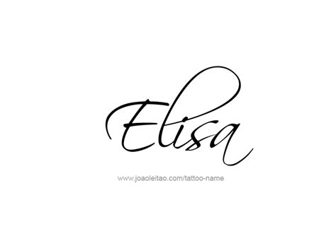 Elisa Name Tattoo Designs 